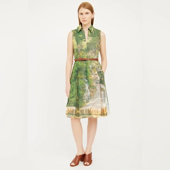 A K R I S  Forest-Print A-Line Dress - Picture 3 of 13